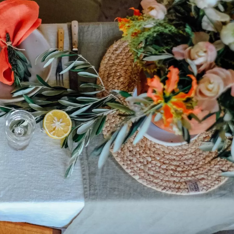 Lovely Linen - Dækkeserviet Breezy, Naturlig Beige oval