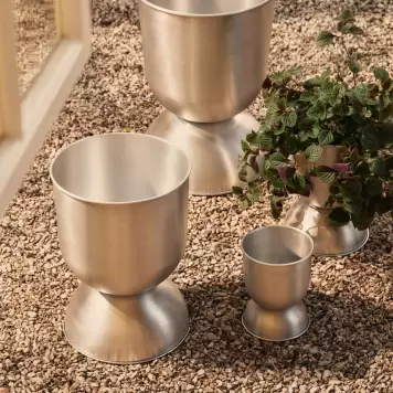 Ferm Living - Hourglass Pot XS, Aluminium Ø:21*30
