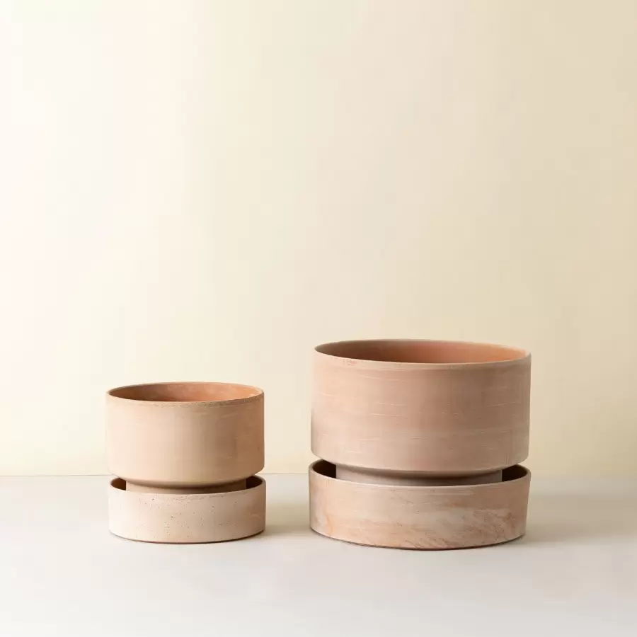 Bergs Potter - Ø:40 The Hoff Pot Uglaseret, Rosa - Hent selv