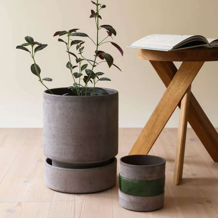 Bergs Potter - Ø:40 The Hoff Underskål, Uglaseret Grå - Hent selv