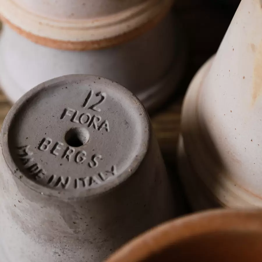 Bergs Potter - Ø:30 Krukke Flora Uglaseret Grå - Hent selv