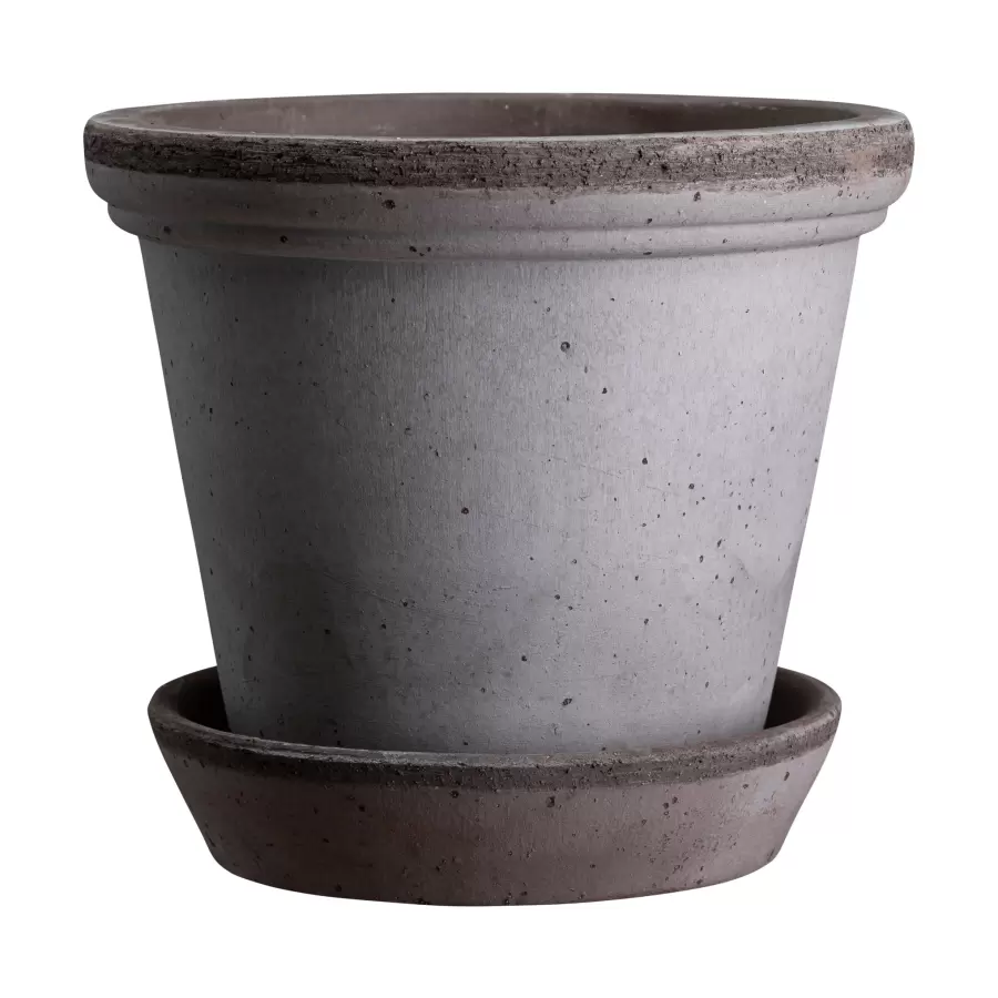Bergs Potter - Ø:30 Krukke Flora Uglaseret Grå - Hent selv