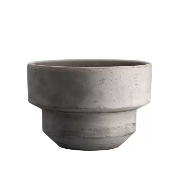 Bergs Potter - Ø:25 Krukke The Hoff Low Pot, Uglaseret Grå - Hent selv Bergs Potter - Ø:25 Krukke The Hoff Low Pot, Uglaseret Grå - Hent selv