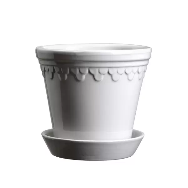 Bergs Potter - Ø:10 Københavnerpotten Glaseret, Mineral White Bergs Potter - Ø:10 Københavnerpotten Glaseret, Mineral White