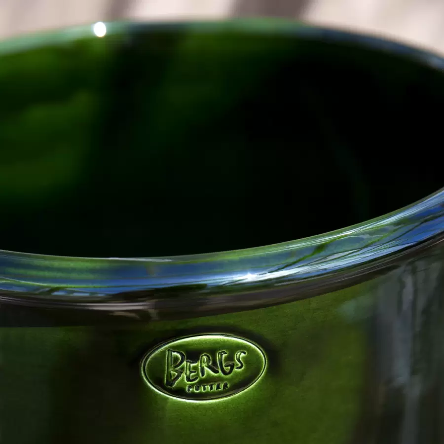 Bergs Potter - Ø:40 Urtepotteskjuler Modena Glaseret, Emerald Green - Hent selv