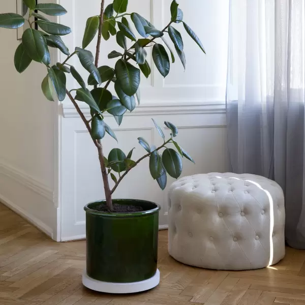 Bergs Potter - Ø:40 Urtepotteskjuler Modena Glaseret, Emerald Green - Hent selv Bergs Potter - Ø:40 Urtepotteskjuler Modena Glaseret, Emerald Green - Hent selv
