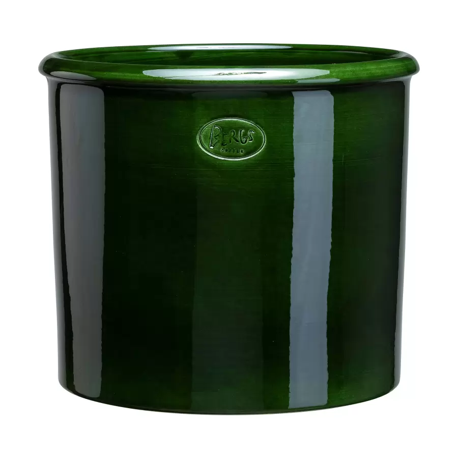 Bergs Potter - Ø:40 Urtepotteskjuler Modena Glaseret, Emerald Green - Hent selv