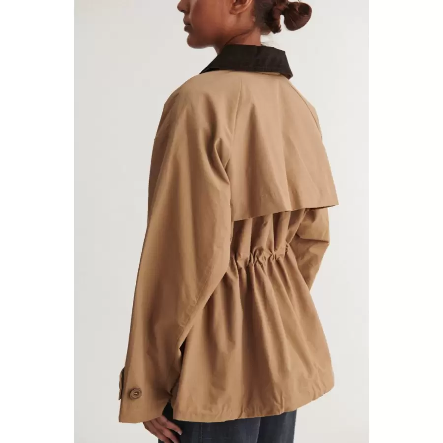 Basic Apparel - Lin Jakke, Sepia Tint