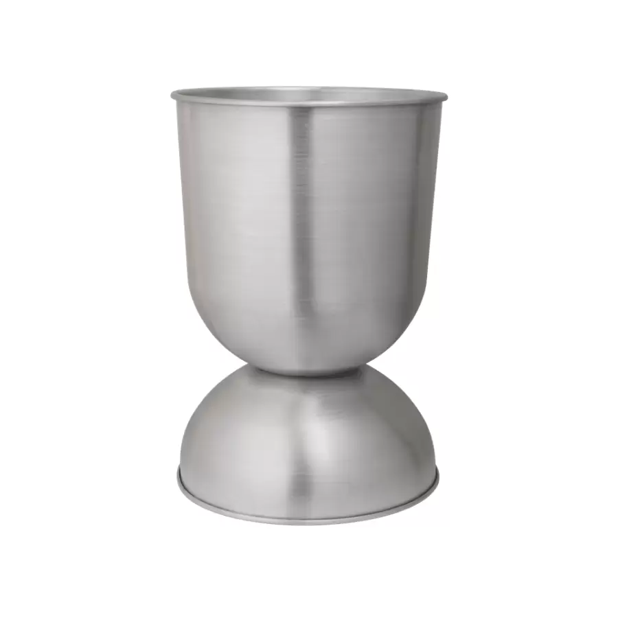ferm LIVING - Hourglass Pot Large, Aluminium Ø:50*73 - Hent selv