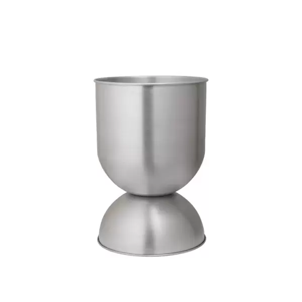 ferm LIVING - Hourglass Pot Medium, Aluminium Ø:40*59