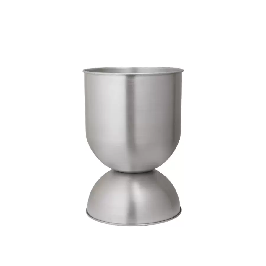ferm LIVING - Hourglass Pot Medium, Aluminium Ø:40*59