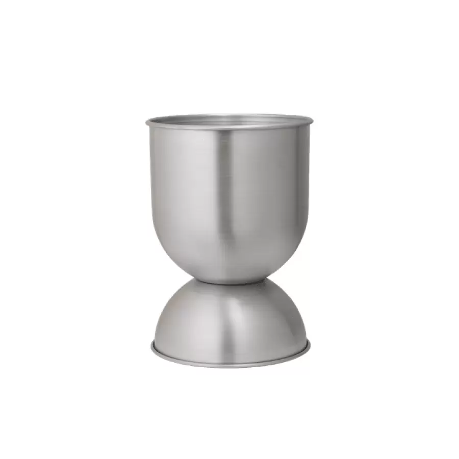 Ferm Living - Hourglass Pot Small, Aluminium Ø:30*42,5