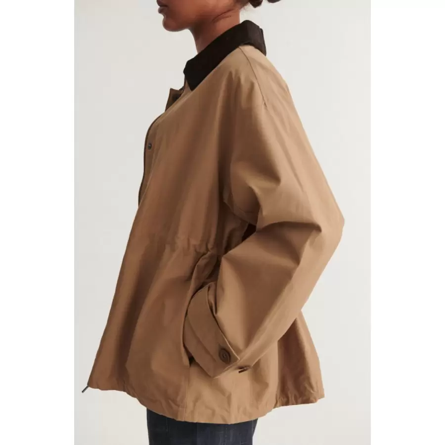 Basic Apparel - Lin Jakke, Sepia Tint