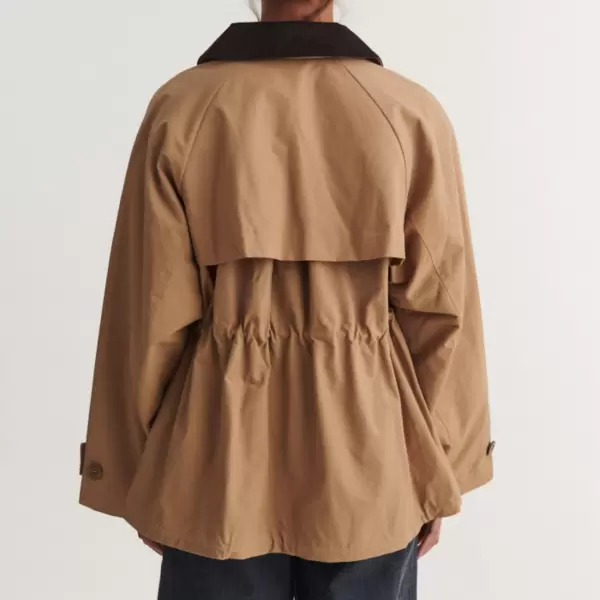 Basic Apparel - Lin Jakke, Sepia Tint