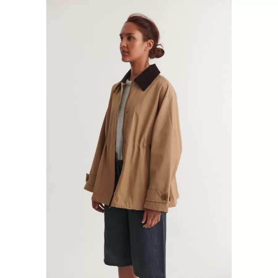 Basic Apparel - Lin Jakke, Sepia Tint