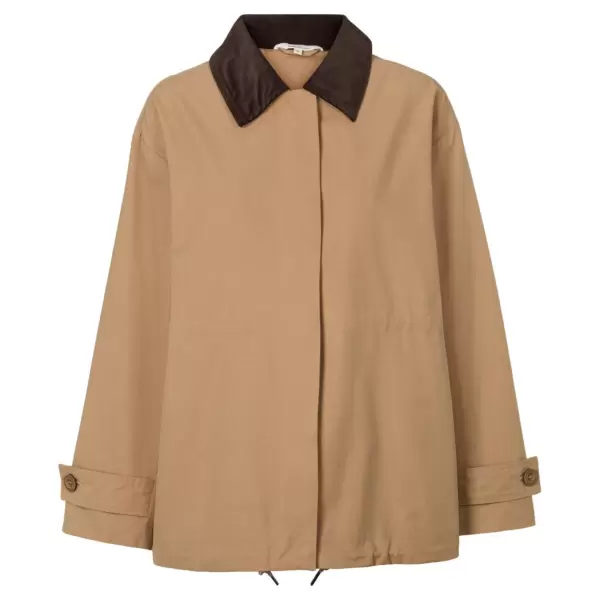 Basic Apparel - Lin Jakke, Sepia Tint