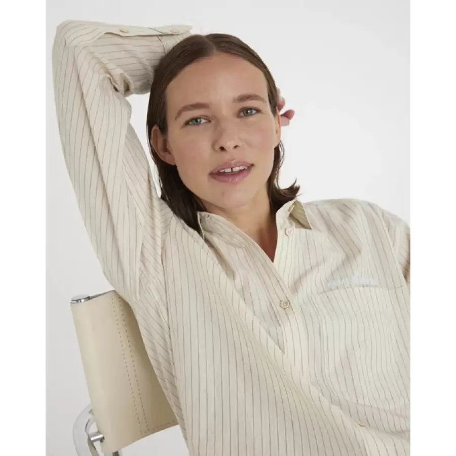 esmé studios - Willa Shirt, Buttercream Stripes