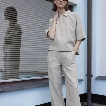 esmé studios - Kaya Boxy Shirt, Brownie Mélange