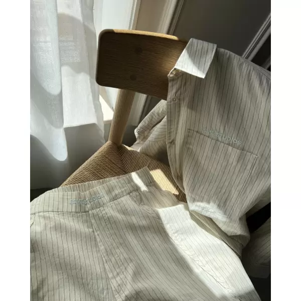 esmé studios - Willa Shirt, Buttercream Stripes