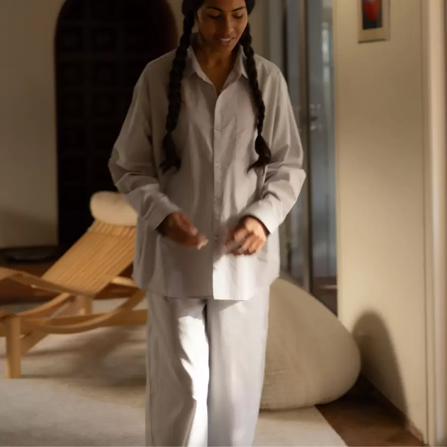 Bongusta - Sahej Langærmet Skjorte, Grey