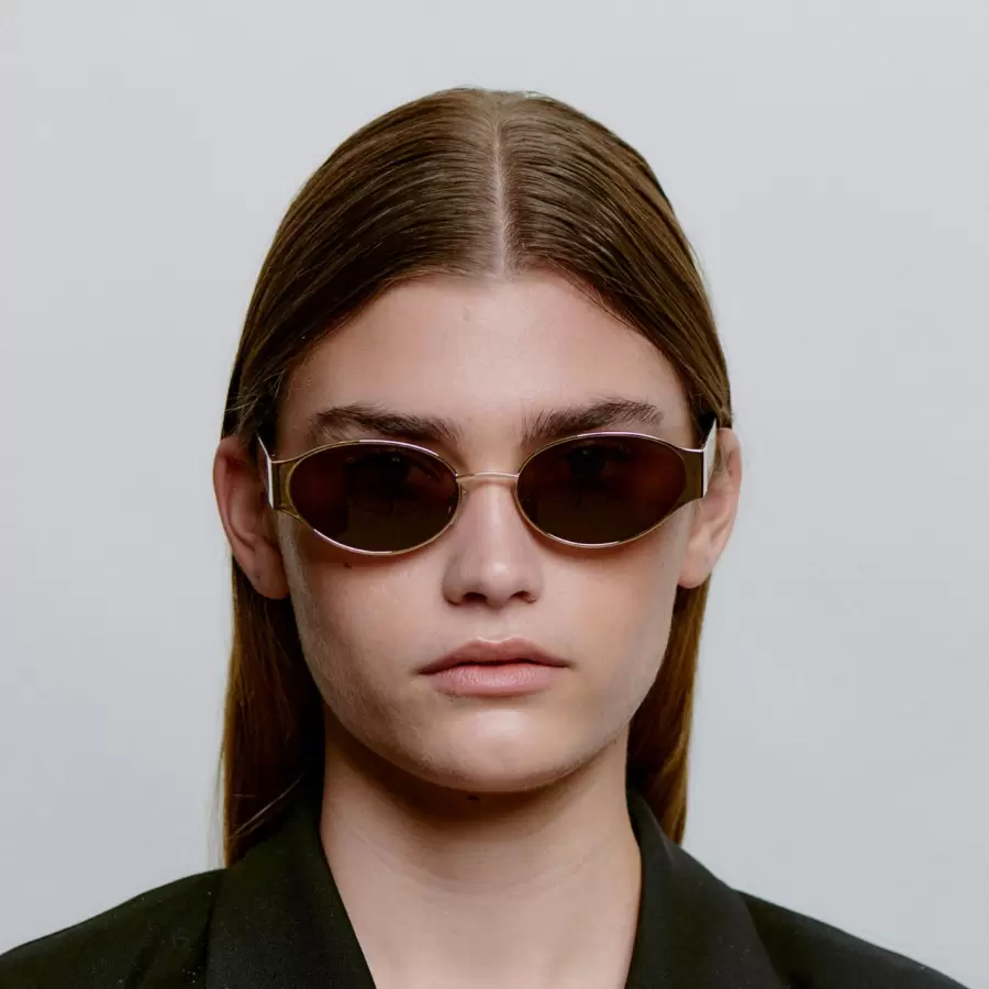 A.Kjærbede - Solbrille Bella, Gold Demi Tortoise