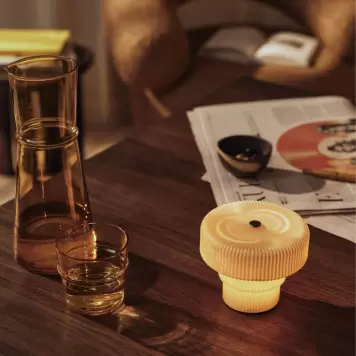 Ferm Living - Ripple Transportabel Lampe, Oat