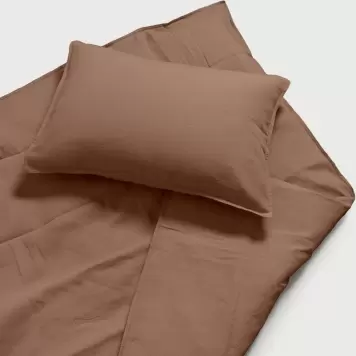 Dawn Designs - Sengesæt Hør/Bomuld, Mocha Brown 140*200/60*63 Dawn Designs - Sengesæt Hør/Bomuld, Mocha Brown 140*200/60*63