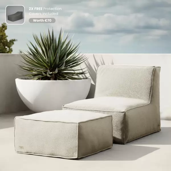 Trois Pommes Home - The Sun Spot, lounge stol og lounge puf i sæt