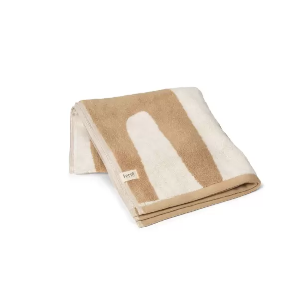 Ferm Living - Håndklæde Ebb, Sand/Off-White 50*100