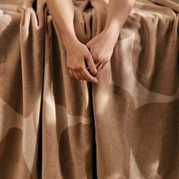 Ferm Living - Badehåndklæde Ebb, Sand/Off-White 70*140