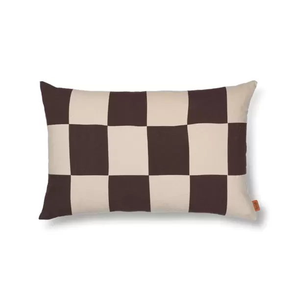 Ferm Living - Pude Fold Patchwork, Coffee/Undyed 40*60