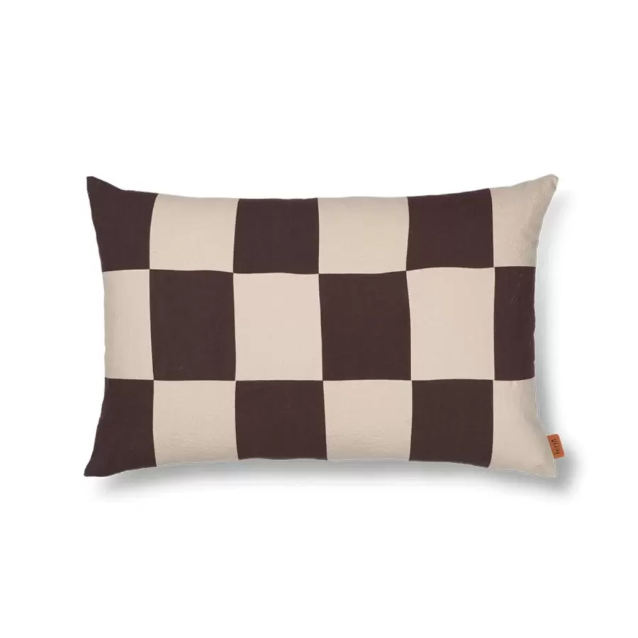 Ferm Living - Pude Fold Patchwork, Coffee/Undyed 40*60