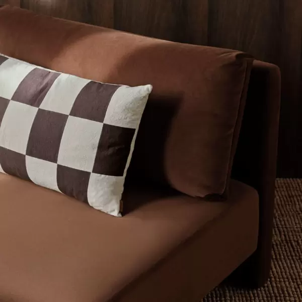 Ferm Living - Pude Fold Patchwork, Coffee/Undye 40*60