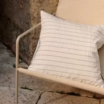 Ferm Living - Pude Grand, Off-White/Chocolate 50*50