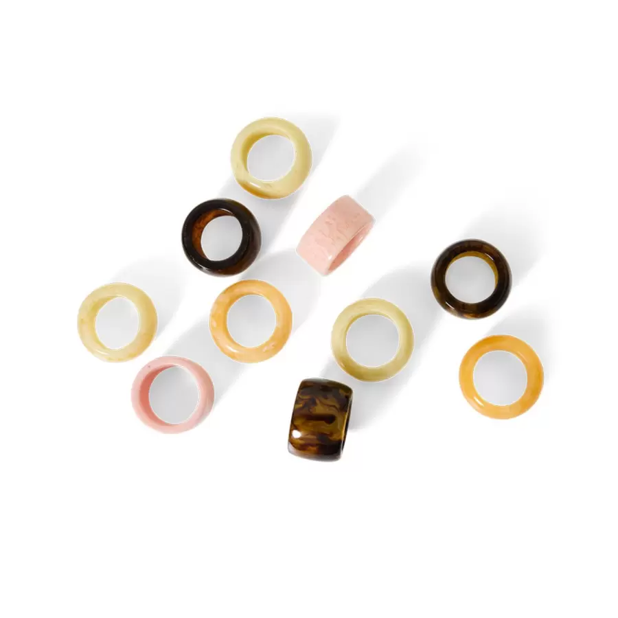 HK living - 4 Servietringe Sunrise