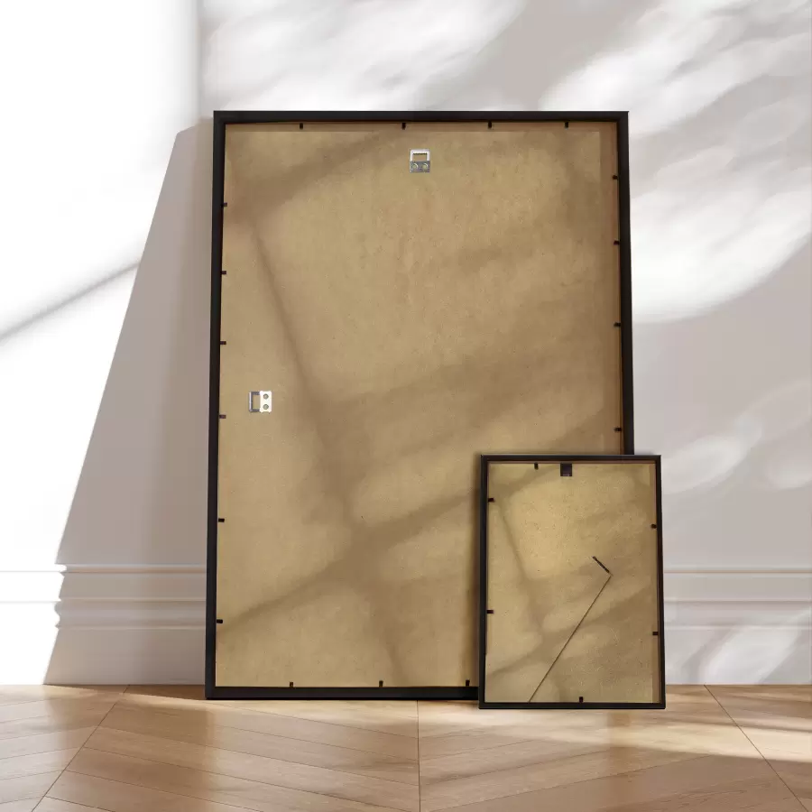 INCADO - Ramme 50*70, Slim Sort træstruktur FSC - Hent selv