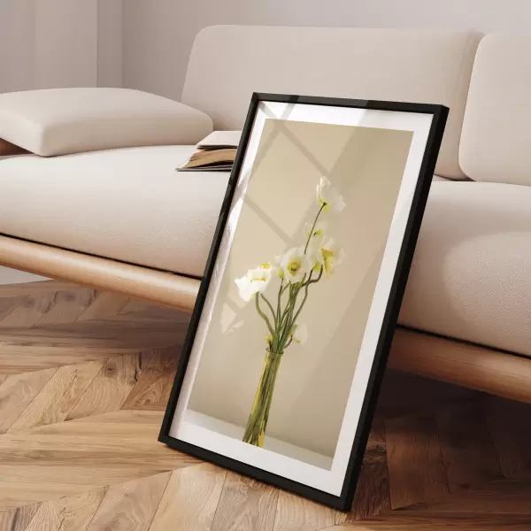 INCADO - Ramme 50*70, Slim Sort træstruktur FSC - Hent selv