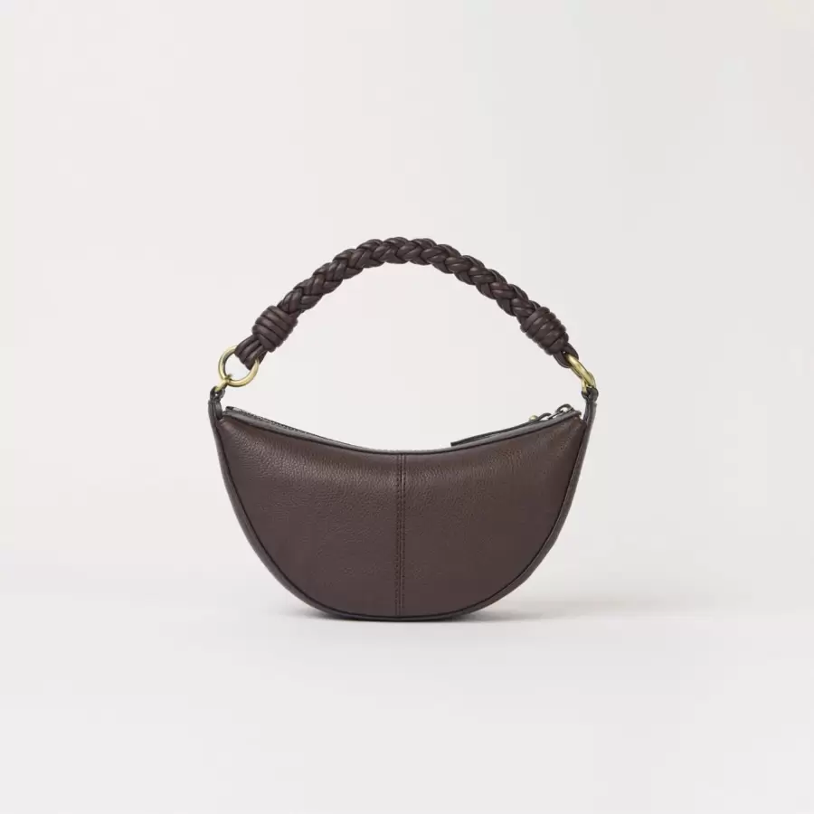 O My Bag - Leo Mini Twisted Handle, Chocolate Soft Grain