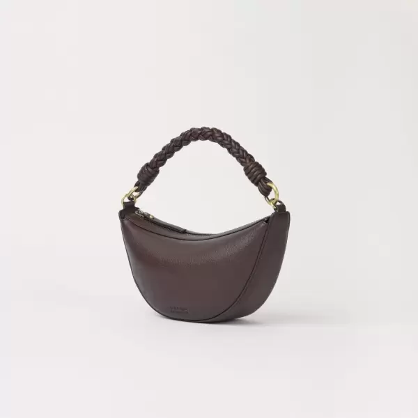 O My Bag - Leo Mini Twisted Handle, Chocolate Soft Grain
