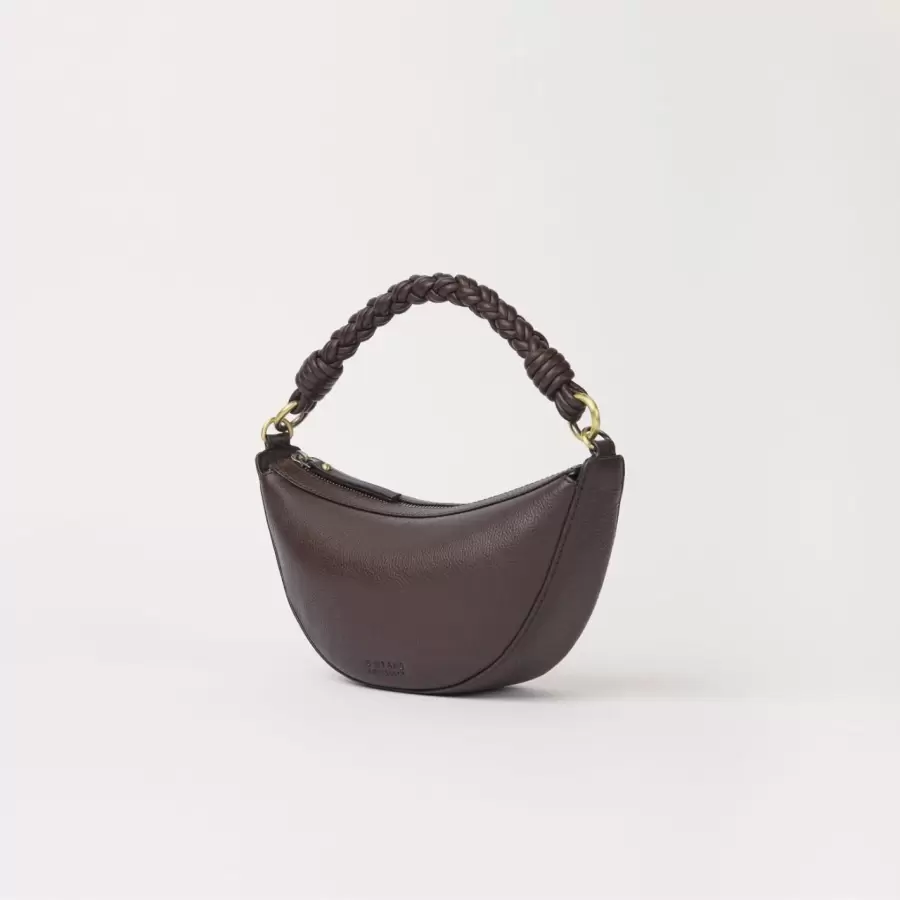 O My Bag - Leo Mini Twisted Handle, Chocolate Soft Grain