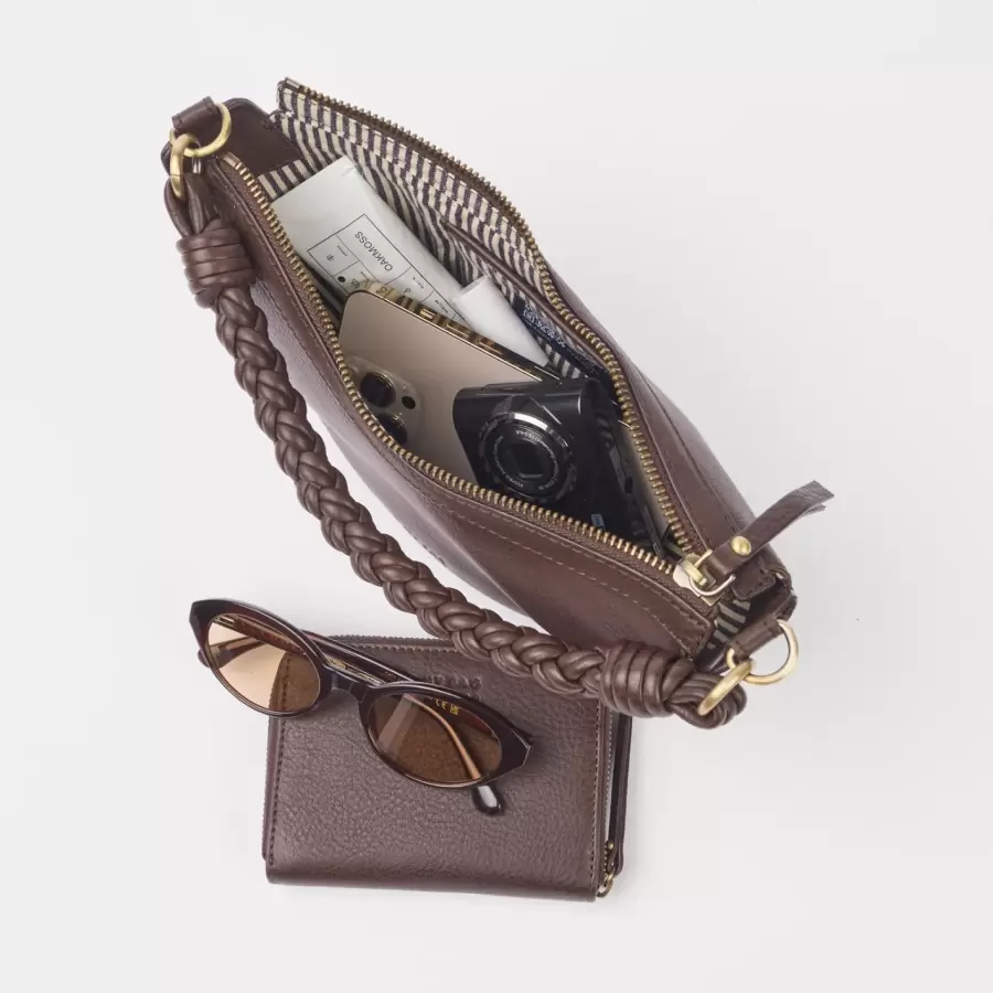 O My Bag - Leo Mini Twisted Handle, Chocolate Soft Grain