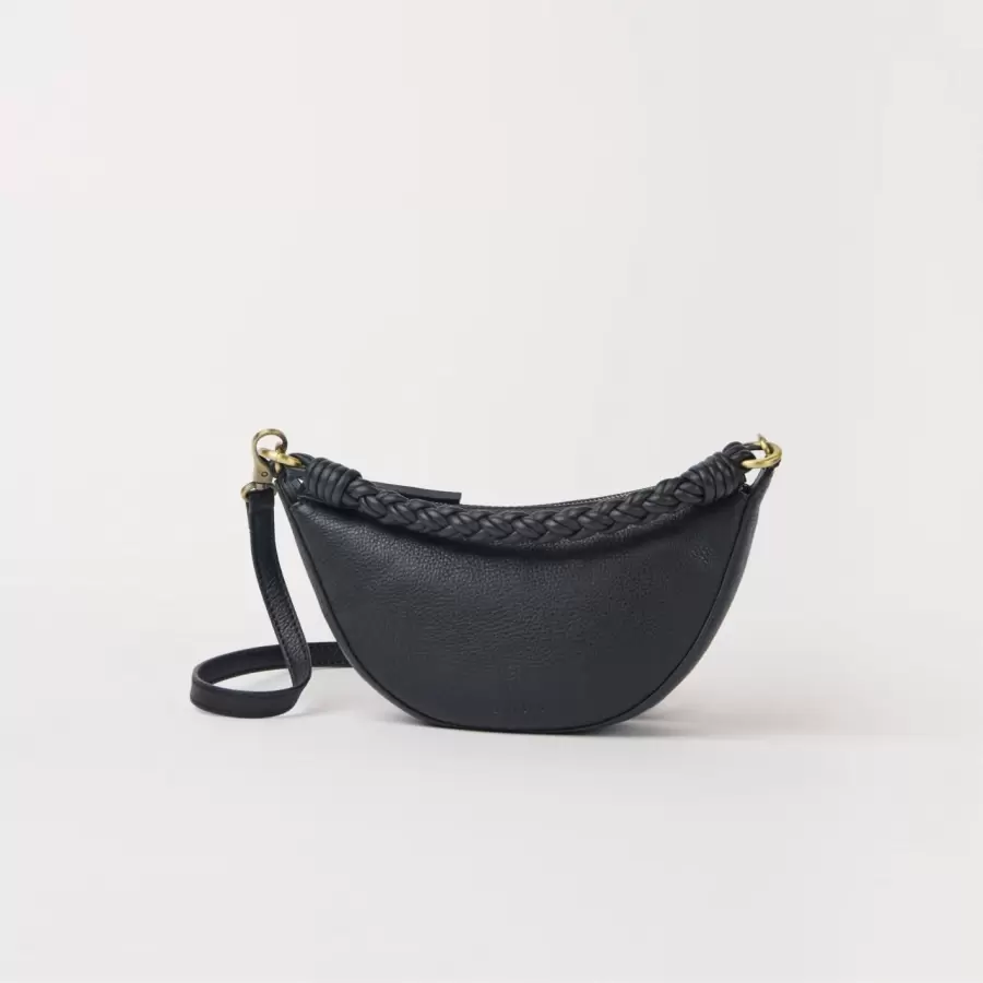 O My Bag - Leo Mini Twisted Handle, Black Soft Grain