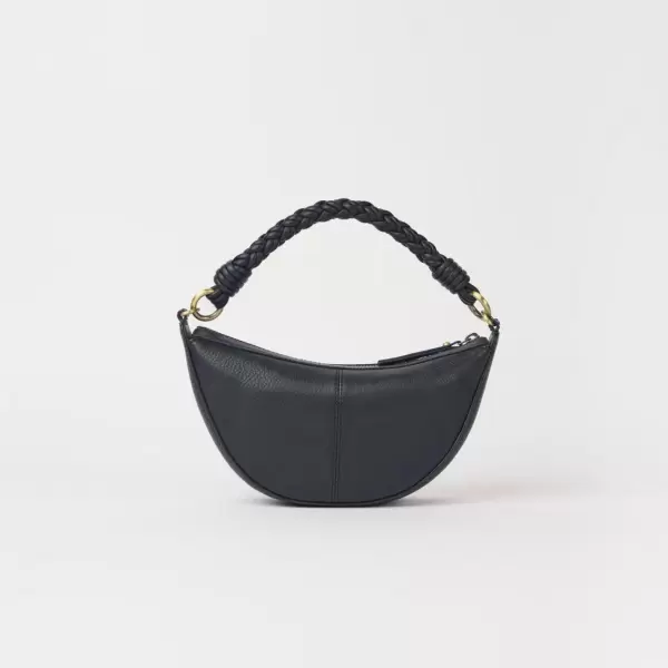 O My Bag - Leo Mini Twisted Handle, Black Soft Grain