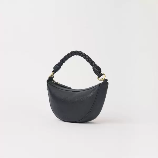 O My Bag - Leo Mini Twisted Handle, Black Soft Grain