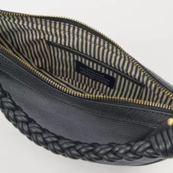 O My Bag - Leo Mini Twisted Handle, Black Soft Grain