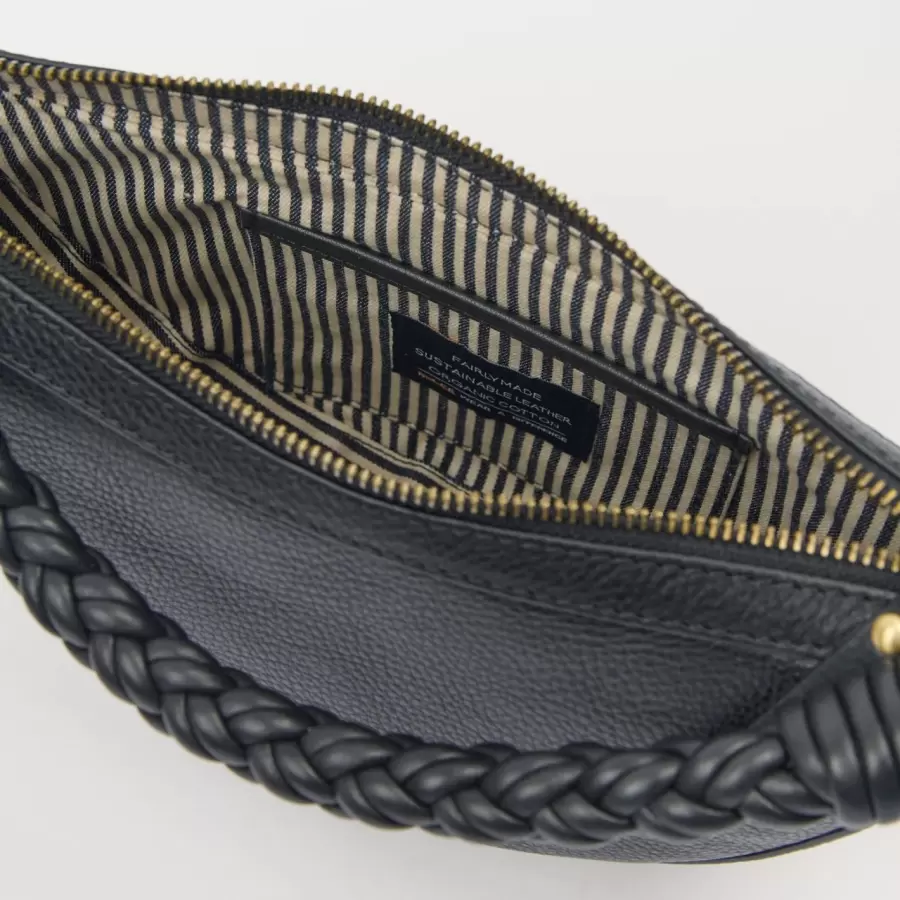 O My Bag - Leo Mini Twisted Handle, Black Soft Grain