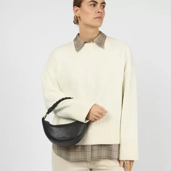 O My Bag - Leo Mini Twisted Handle, Black Soft Grain