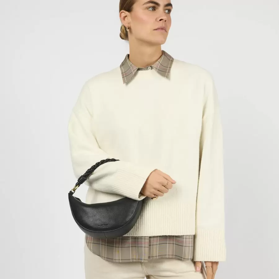 O My Bag - Leo Mini Twisted Handle, Black Soft Grain