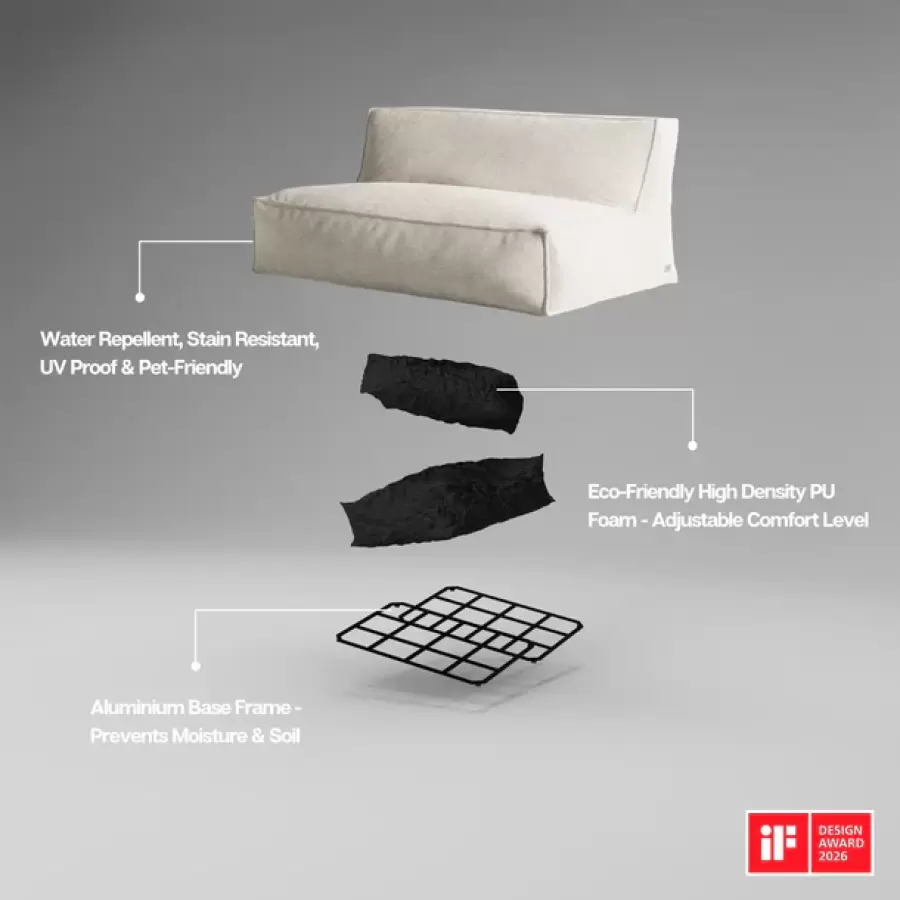 Trois Pommes Home - Udendørs Loungesofa 2 pers. - Prisvinder!