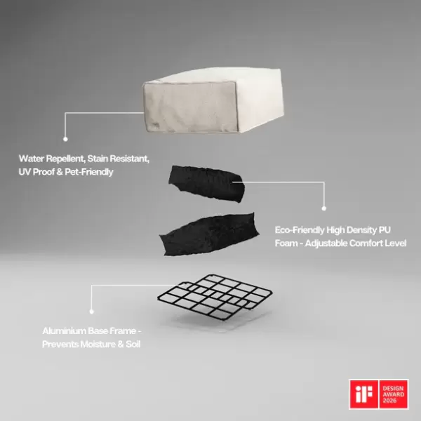 Trois Pommes Home -  Udendørs Lounge Puf - Prisvinder!